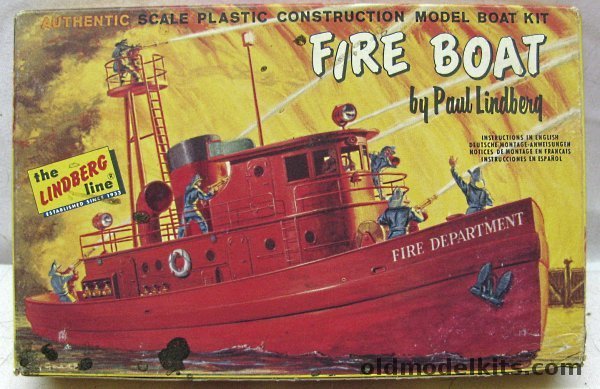 Lindberg 1/180 Fire Boat - Bagged Kit, 771 plastic model kit